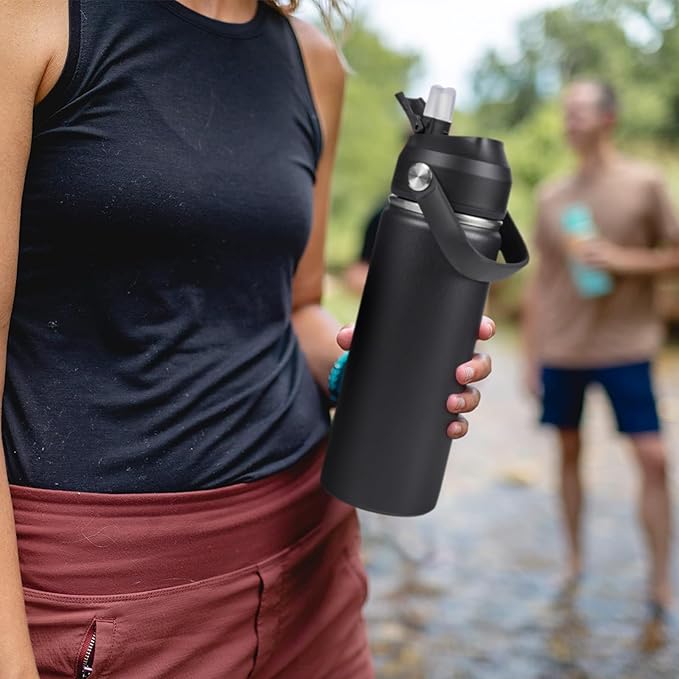 Fijinhom 24oz Insulated Stainless Steel Water Bottle, Wide Mouth Double Wall - Image 3