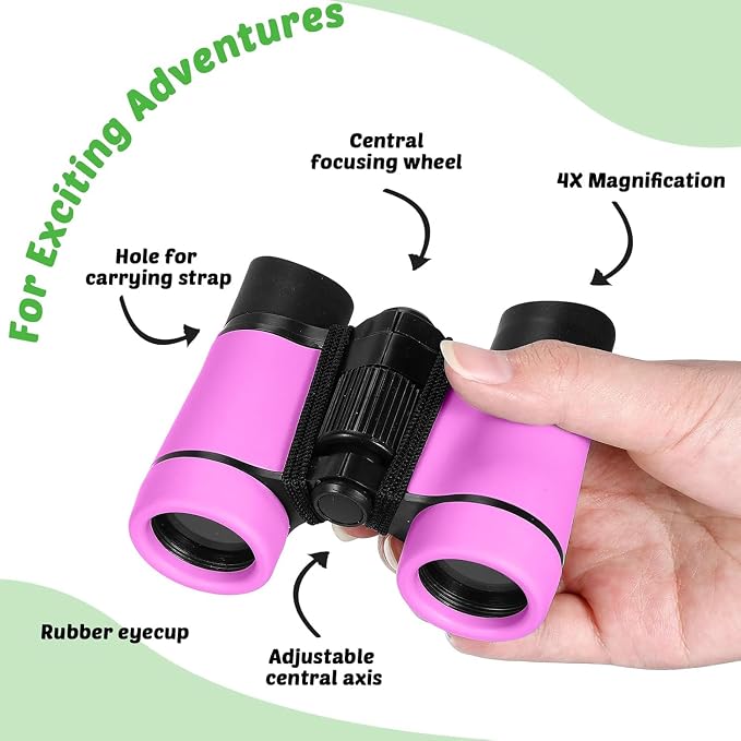 Yunsailing 9 Pack Kids Binoculars, Shockproof Compact Binoculars - Image 3