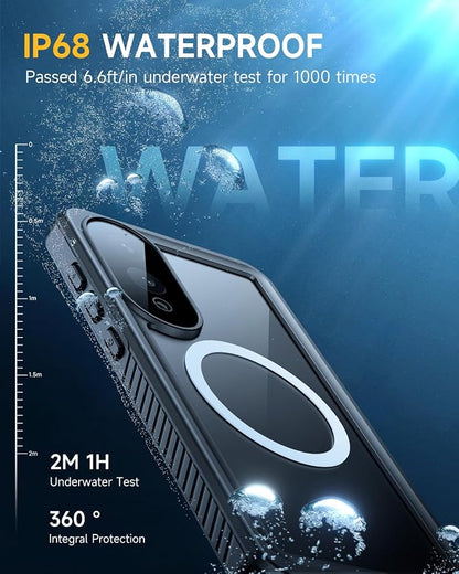Lanhiem Magnetic for Samsung Galaxy S25 Edge Phone Case, IP68 Waterproof - Image 2