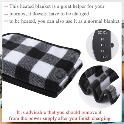 Tuanse 16 x 16 Inches Car Electric Blanket 12 Volt Heated Car Blanket - Image 4