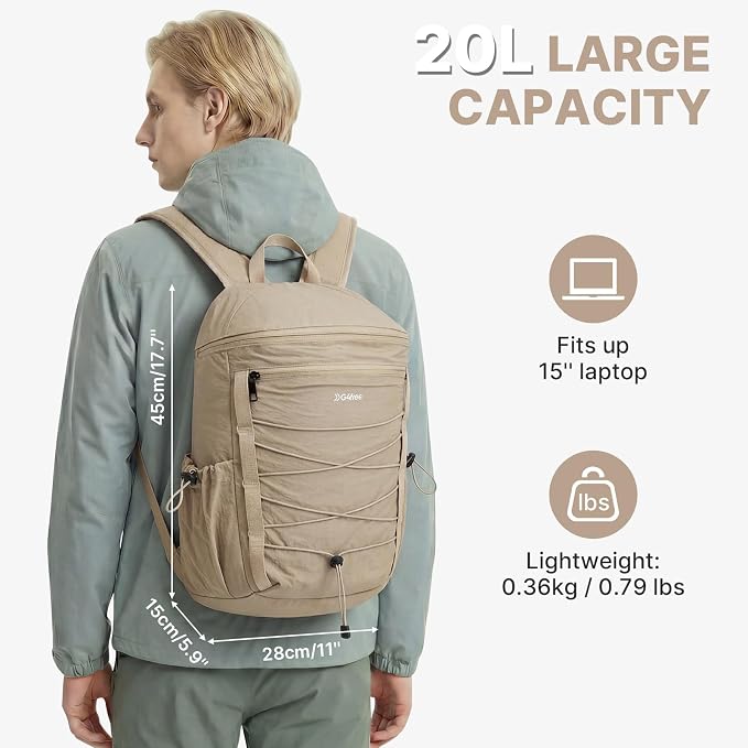 G4Free Hiking Backpack for Women Men 20L Lightweight Travel Backpacks Daypack - Image 2