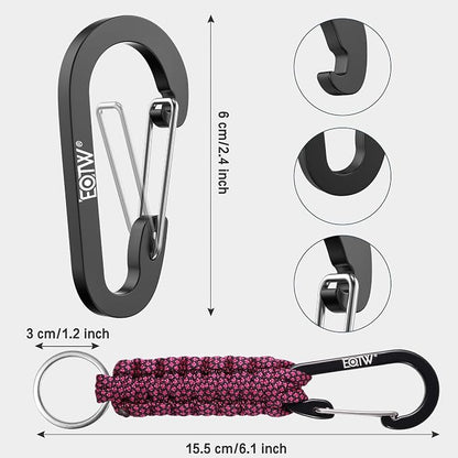 EOTW Paracord Keychain for Men Women Paracord Carabiner Backpack Keychain - Image 8