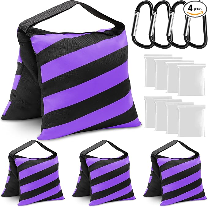 4 Packs Purple Sandbag Weight Bags by Aimosen