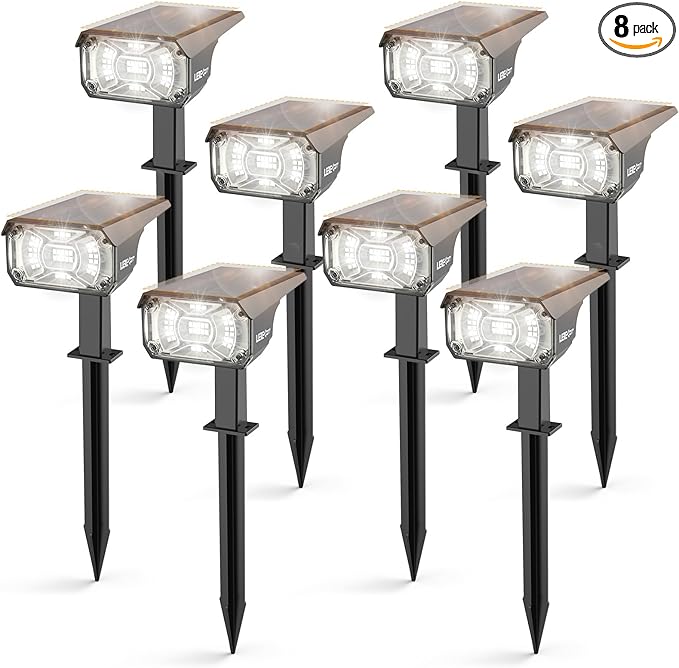 LEREKAM Solar Spot Lights Outdoor, 40 LEDs Solar Outdoor Waterproof Landscape by LEREKAM