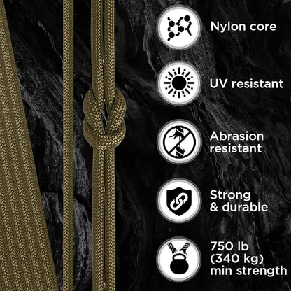 TECEUM 5/32" Paracord Rope 1000 – 1000ft / 200ft / 100ft / 50ft – Tactical - Image 3