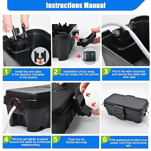 Hrensaw Small Weatherproof Electrical Connection Box, Outdoor Electrical Box - Image 6