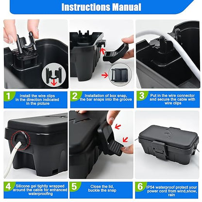 Hrensaw Small Weatherproof Electrical Connection Box, Outdoor Electrical Box - Image 6