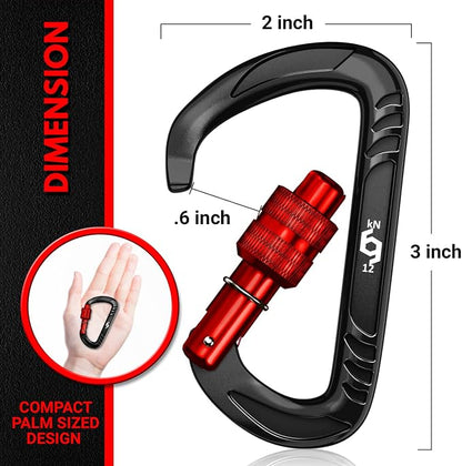 Rhino Produxs 12kN Heavy Duty Carabiner Clips, - Image 2