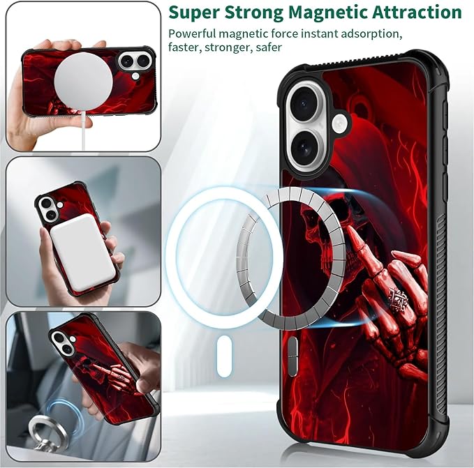 for iPhone 17 Case, for MagSafe Graphic Design for Girl Boy Soft Silicone Hard - Image 5