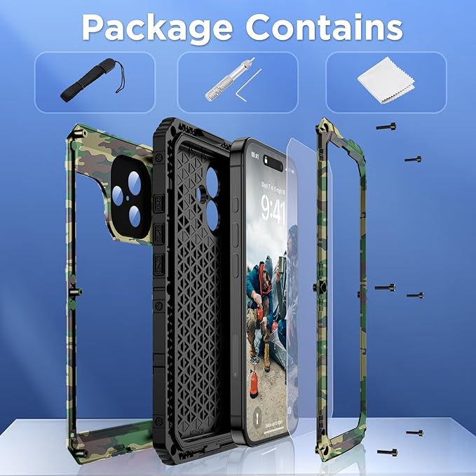Mitywah Waterproof Case for iPhone 16, Shockproof Heavy Duty Case - Image 7