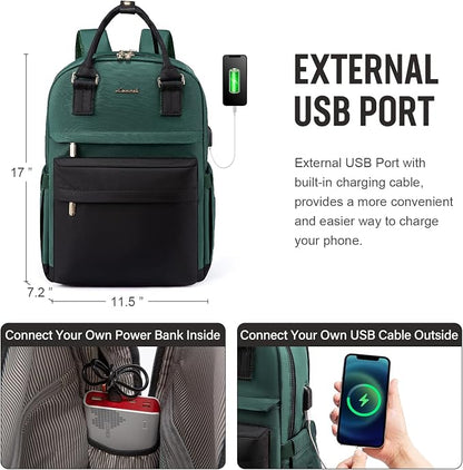 LOVEVOOK Laptop Backpack for Women 15.6 Inch Laptop Bag - Image 5