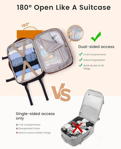 LOVEVOOK Travel Backpack for Women, 45L Expandable Large Carry On Backpack - Image 3