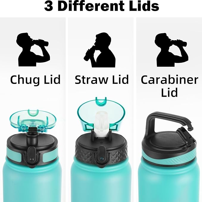 Oldley Insulated 32 oz Stainless Steel Water Bottle - Image 2