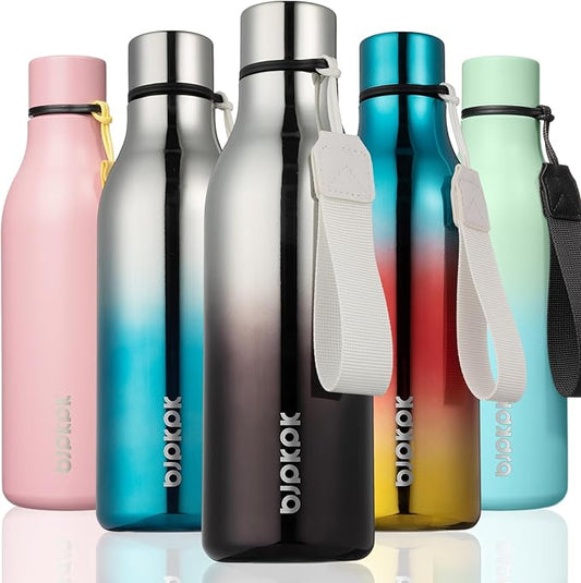 BJPKPK Insulated Water Bottles, 18 oz Stainless Steel Metal Water Bottle by BJPKPK