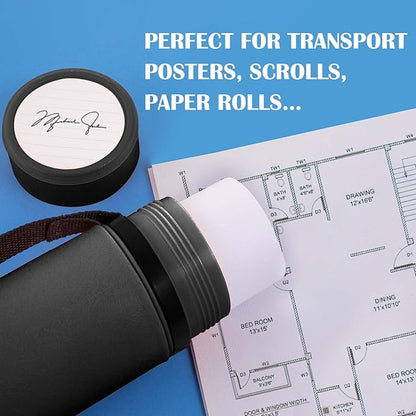JJRING Black Poster Tube, Poster Carrying Case - Image 5