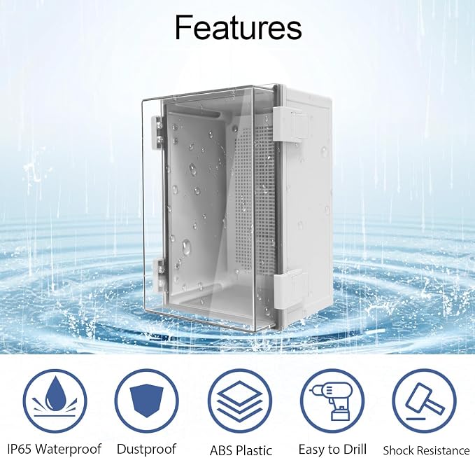 Junction Box, IP65 Waterproof Dustproof ABS Plastic Enclosure, Outdoor and - Image 3