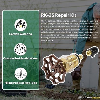RK-25 Repair Kit for Woodford Model 20, 25 & 27 Series Freezeless Wall Faucets - Image 2