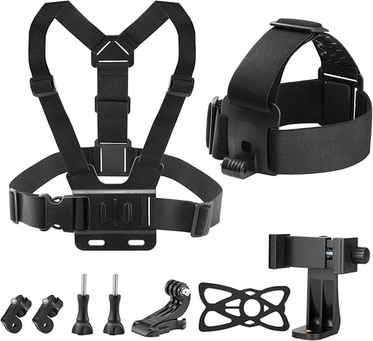 Chest Harness Head Strap Cell Phone Clip Kit by GEEKAM