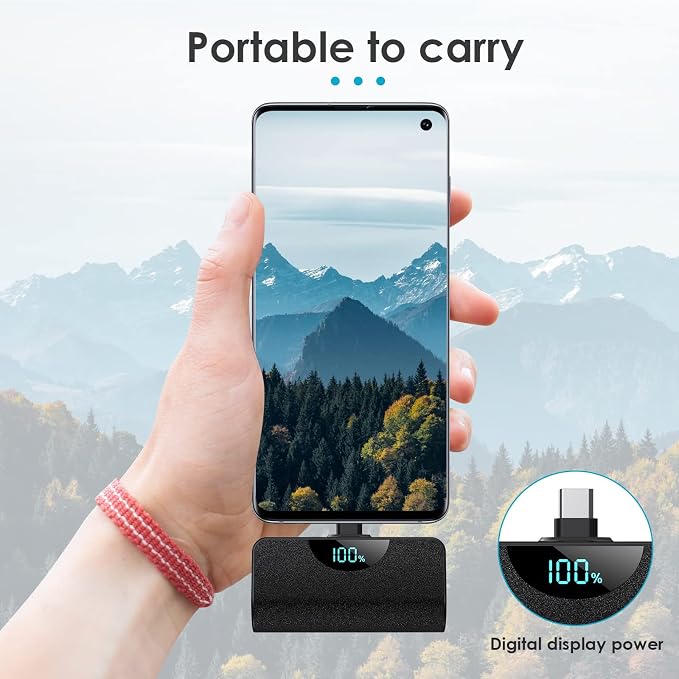 Mini Portable Charger USB C Power Bank, Upgraded 5200mAh PD Fast Charging - Image 5