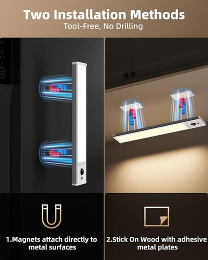 EZVALO 5-Pack Under Cabinet Lighting, 2400mAh Motion Sensor Light, LED Closet - Image 6