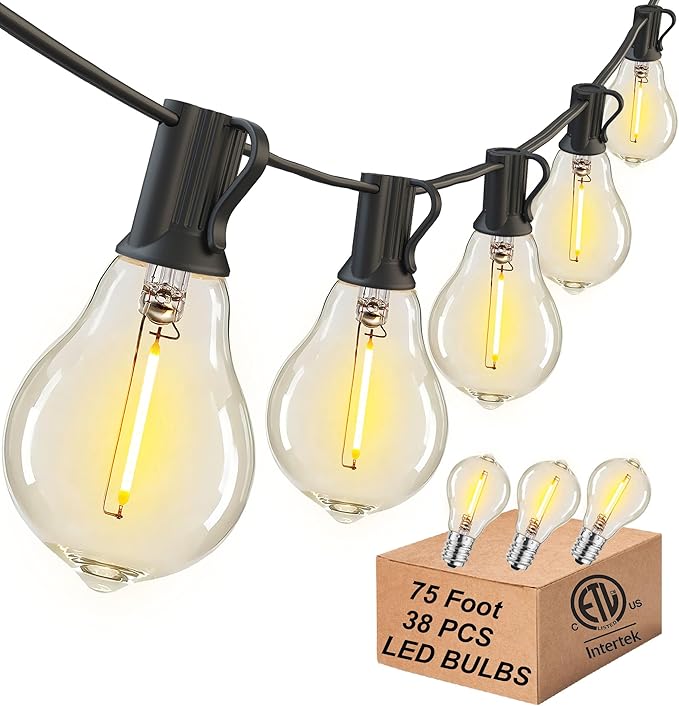 DAMAING Outdoor string lights 75FT Waterproof patio string lights by Lifeisgood