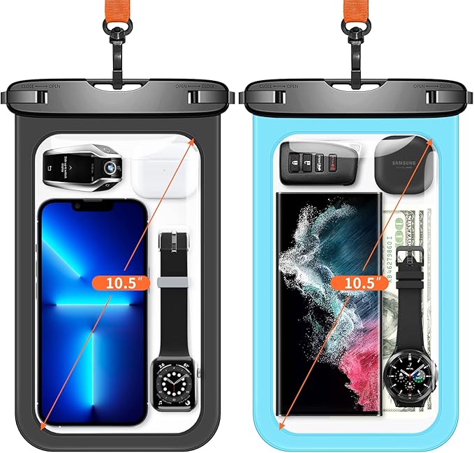 Lanhiem Large Waterproof Phone Pouch Universal IPX8 Waterproof Dry Bag by LanhiemHome