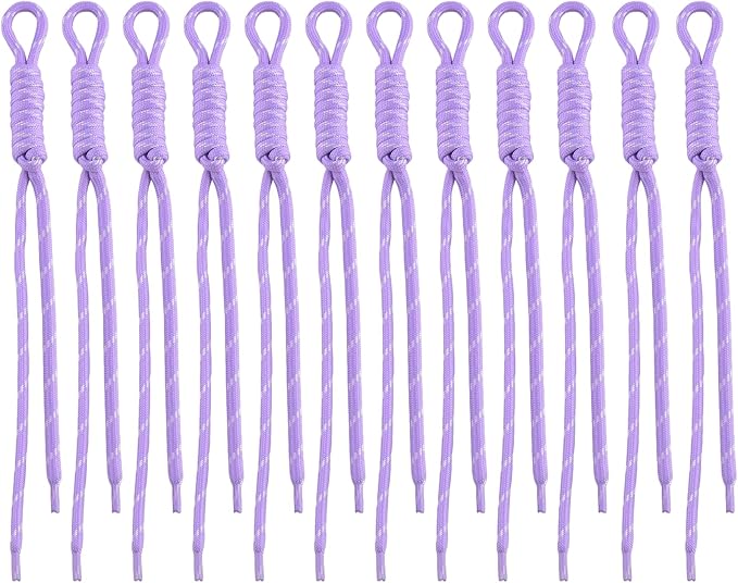 Paracord Keychain Paracord Bag Charm 12pcs Braided Nylon Rope Keychain Cord by Cmidy
