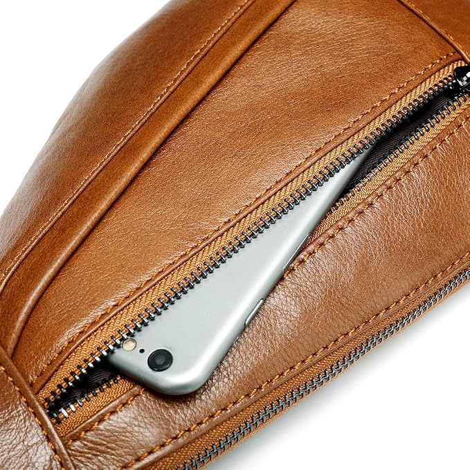 Hebetag Leather Crossbody Sling Bag - Image 5
