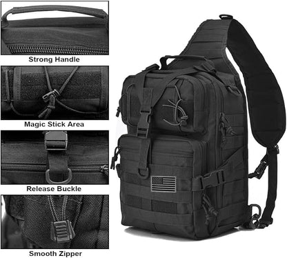 hopopower Tactical Sling Bag, Sport Bag Military Rover Shoulder Backpack EDC - Image 3