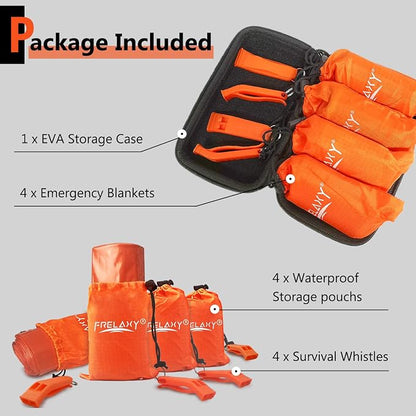 Frelaxy Emergency Blanket 2-Pack/4-Pack, Extra-Thick Extra-Large Space Blankets - Image 6
