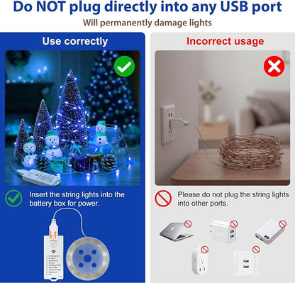 HXWEIYE Rechargeable Fairy Lights - Image 2