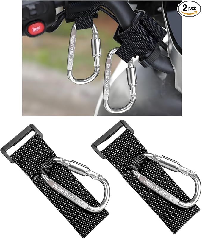 KVAEY 2 Pack Multipurpose Hook for Hanging Helmet, Durable Carabiners, Roll Bar by Unknown