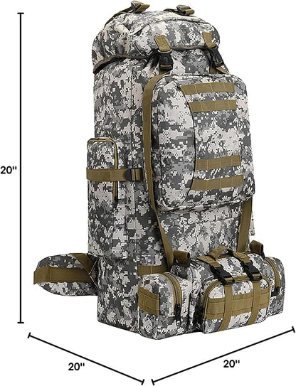 100L Camping Hiking Backpack, Molle military Tactical rucksack backpack - Image 10
