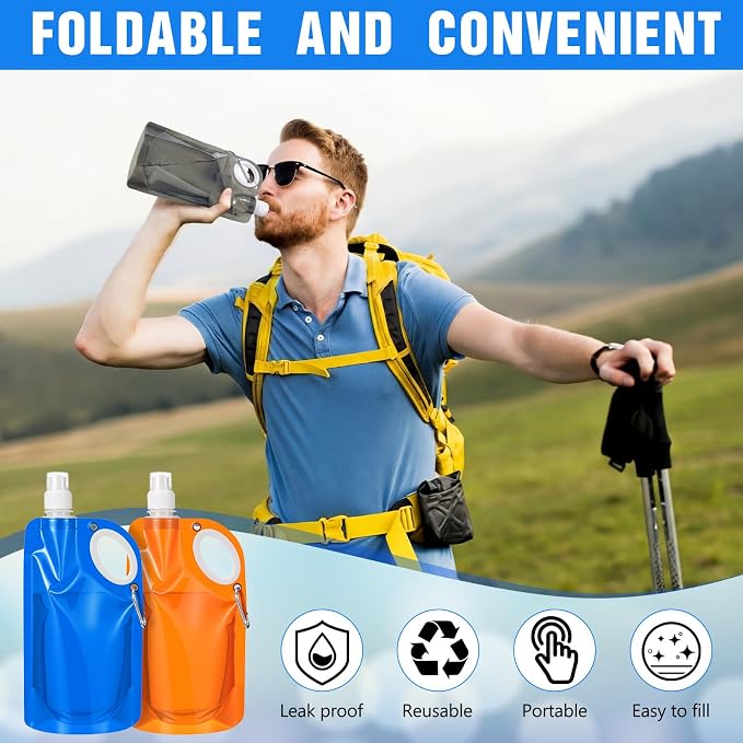 LemonRoad 22OZ Collapsible Water Bottles Bulk Foldable Water Bottles - Image 5