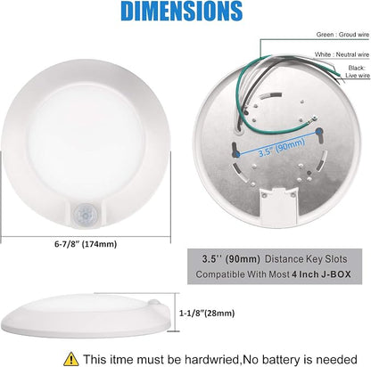 Closet Lights Motion Sensored Indoor Ceiling Mount LED- 10W 3000K Closet Stair - Image 6
