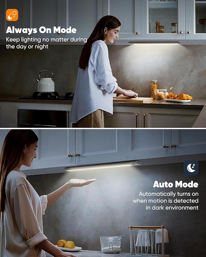 5 Pack Under Cabinet Lights, Upgraded 2500mAh Under Cabinet Lighting Wireless - Image 6