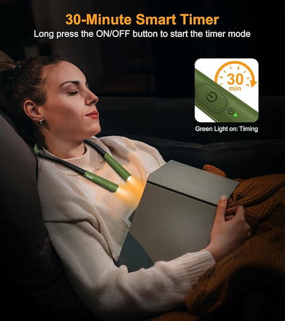 Gritin Book Light, Eye Caring 4-Color & 5-Brightness Neck Light Reading Light- - Image 7