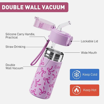 5oz Small Water Bottles with Straw, Mini Water Bottle with One-Hand Open Design - Image 3