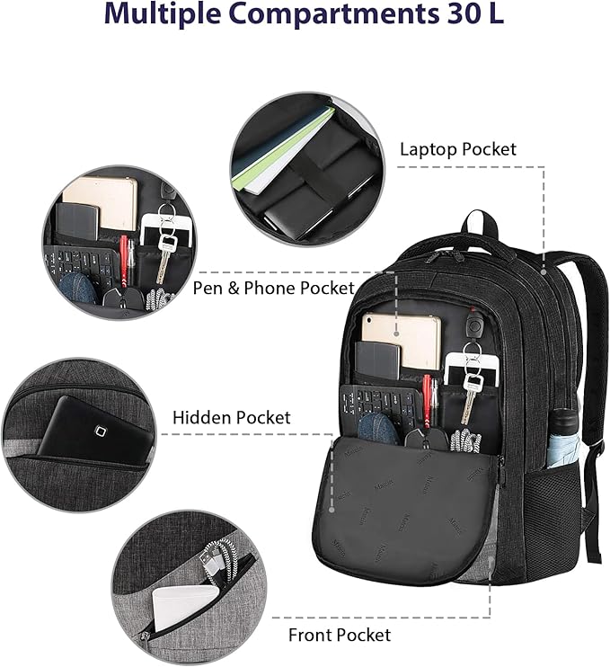 MATEIN 17 Inch Backpack for Men, Professional Work Office Laptop Backpack - Image 5