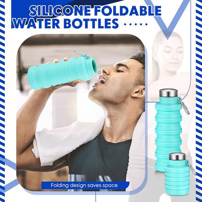 Baderke Collapsible Water Bottles 17oz Travel Sports Portable Water Bottle - Image 6