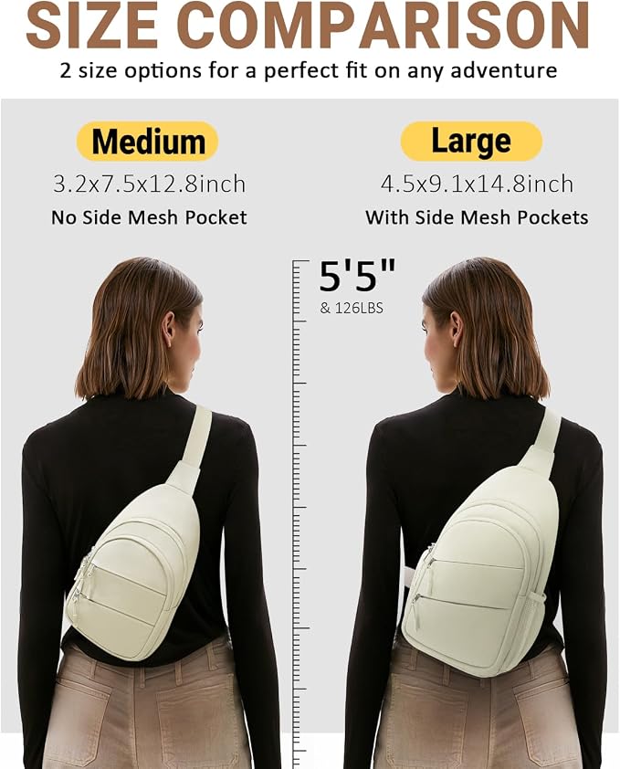 Tuwubi Crossbody Bags for Women, Sling Bag for Men, Small Hiking Backpack Anti - Image 6
