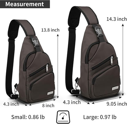 AMJ Crossbody Sling Bag Men Women, Casual Shoulder Backpack, Chest Daypack - Image 2