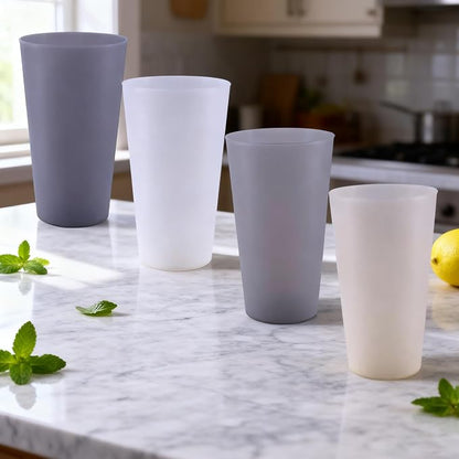 AOYITE Unbreakable Plastic Cups Reusable, 32 oz Plastic Tumblers set of 12 - Image 4