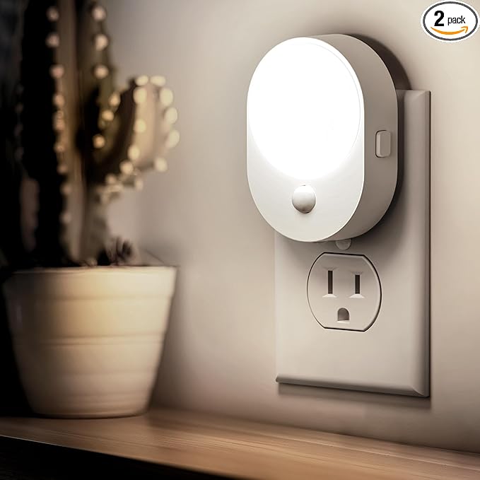 L LOHAS LED Motion Sensor Night Light, Night Lights Plug into Wall, 2 IN 1 by LLOHASLED
