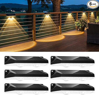 Brightown 6 Pack Solar Lights Outdoor Waterproof, Color Changing Solar Fence by Brightown