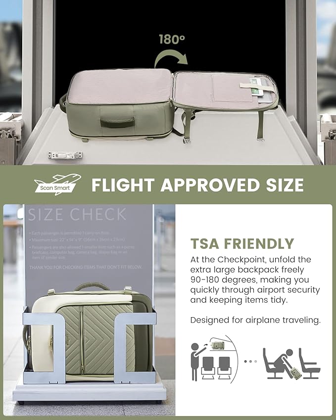 LOVEVOOK Large Travel Backpack for Women, TSA Carry on Backpack for Airplanes - Image 4
