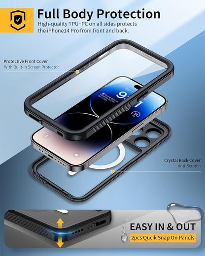 Lanhiem Magnetic for iPhone 14 Pro Max Case, Waterproof Dustproof Case - Image 4