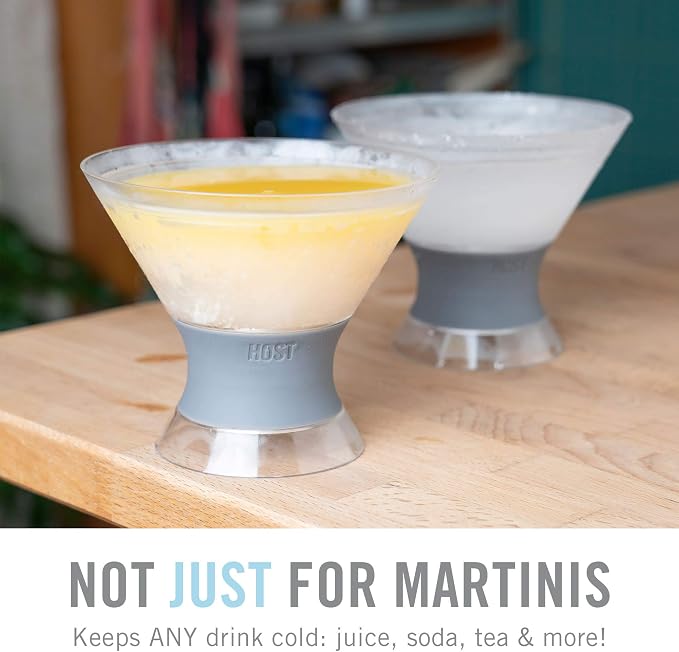 HOST Freeze Insulated Martini Cooling Cups, Plastic Freezer Gel Chiller Double - Image 4