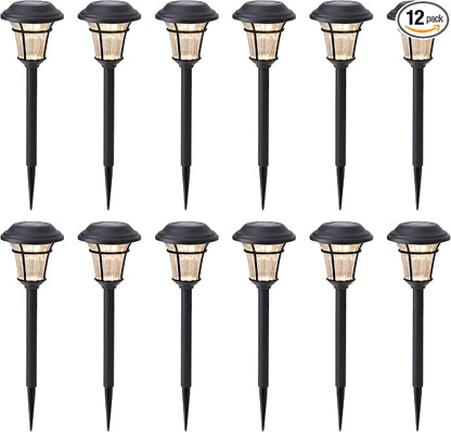 MAGGIFT 12 Pack Solar Pathway Lights Outdoor Solar Garden Lights by MAGGIFT