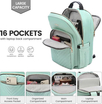 LOVEVOOK Laptop Backpack for Women 18.4 inch, Cute Womens Travel Backpack Purse - Image 2
